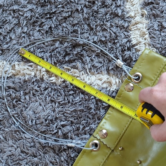 Hardware By Renee Lime Green Studded Reclaimed Shoulder Bag - Picture 4 of 8